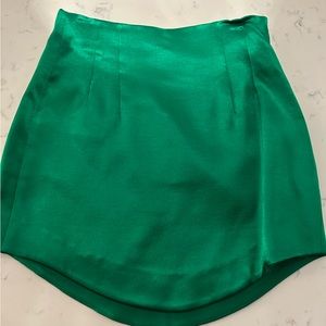 Zara sayin green mini skirt.  Like new